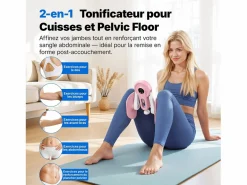 MERACH Aparato De Musculación|Entrenador de Piernas 2 en 1 , Ángulo Ajustable, LED, Pantalla de Doble Escala, Indicador de Presión, 2 Niveles de Resistencia, Portátil,