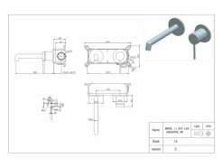 Essebagno Grifo|Envol II mezclador de lavabo empotrado