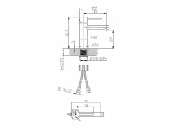 Essebagno Envol mezclador de lavabo bajo acero inoxidable y oro rosa Bronce Discount