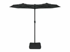 Eryx Sombrilla doble de jardín gris antracita 316x145 cm^Garden Furniture Hot
