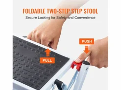 Escalón-Escalera SucceBuy 2 Peldaños Plegable 3 Alturas Ajustables Carga Máxima 150 kg - Seguro y Estable para Trabajos en Altura^ Online