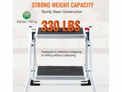 Escalón-Escalera SucceBuy 2 Peldaños Plegable 3 Alturas Ajustables Carga Máxima 150 kg - Seguro y Estable para Trabajos en Altura^ Online