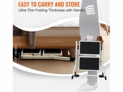 Escalón-Escalera SucceBuy 2 Peldaños Plegable 3 Alturas Ajustables Carga Máxima 150 kg - Seguro y Estable para Trabajos en Altura^ Online