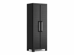 Armario De Jardín|Escobero de jardín de resina "Cindy" con estantes interiores y patas elevadas cm65x45 182h
