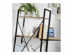 Calicosy Escritorio Tradicional|Escritorio 120 cm con 4 baldas estilo industrial