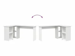 Clicnbuy Escritorio 142 x 102 x 73 cm Madera contrachapada Blanco Hot