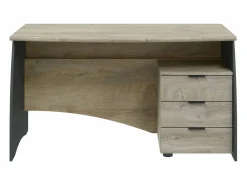 Escritorio c/cajonera oficina roble/ mesa ordenador 74x136x67cm^ Best