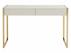 Vente-unique Escritorio con 2 cajones en MDF y metal en color y dorado - MASON de Pascal Morabito Beige Clearance