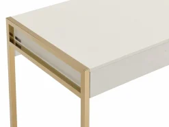 Vente-unique Escritorio con 2 cajones en MDF y metal en color y dorado - MASON de Pascal Morabito Beige Clearance