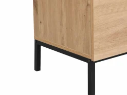 Vente-unique Escritorio con 2 puertas de MDF natural y negro - MALEDA Color natural claro Sale