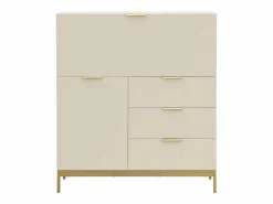 Escritorio con 2 puertas y 3 cajones en MDF y metal color - ERWIN^Vente-unique Online