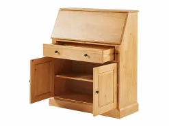 Vente-unique Escritorio con almacenaje - Estilo rústico - Pino y MDF - Natural - CLEORE Color natural claro Best
