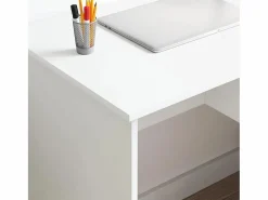 vidaxl Escritorio con cajón 90 x 49 x 75 cm Madera de ingeniería Blanco Clearance