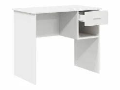 vidaxl Escritorio con cajón 90 x 49 x 75 cm Madera de ingeniería Blanco Clearance