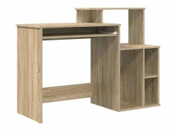 vidaxl Escritorio con cajón Roble Sonoma 120,5 x 44 x 88,5 cm Marru00f3n New