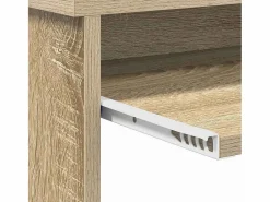 vidaxl Escritorio con cajón Roble Sonoma 120,5 x 44 x 88,5 cm Marru00f3n New