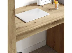 vidaxl Escritorio Secreter|Escritorio con estante Roble artesanal 113 x 54 x 120 cm