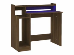 Escritorio con LED madera ingeniería marrón roble 97x45x90 cm^Clicnbuy Discount