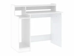 Clicnbuy Escritorio con luz LED madera contrachapada 97x45x90 cm Blanco Online
