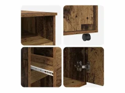 Escritorio con Ruedas con cajón Madera Vieja 91 x 50 x 77 cm^Clicnbuy New