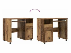 Escritorio con Ruedas con cajón Madera Vieja 91 x 50 x 77 cm^Clicnbuy New