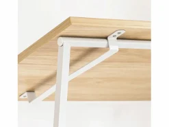 Sobuy Escritorio con Un Cajón y 3 Percheros Mesa de Ordenador de Estilo Industrial 60x40x77 cm FWT43-N ES Color natural claro Best