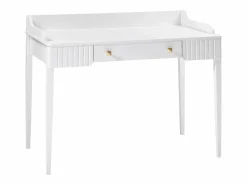 Vente-unique Escritorio consola con 1 cajón en MDF mate - RENEVI by Pascal Morabito Blanco Best