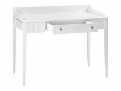 Vente-unique Escritorio consola con 1 cajón en MDF mate - RENEVI by Pascal Morabito Blanco Best