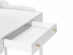 Vente-unique Escritorio consola con 1 cajón en MDF mate - RENEVI by Pascal Morabito Blanco Best