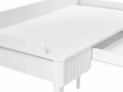 Vente-unique Escritorio consola con 1 cajón en MDF mate - RENEVI by Pascal Morabito Blanco Best