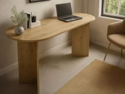 Vente-unique Escritorio consola moderno en - TOPANIA Color natural claro Discount