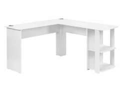 Merax Escritorio Rinconero|Escritorio Tradicional|Escritorio de esquina - 140 x 140 x 75 cm - Escritorio de ordenador en forma de L con 2 estantes - aglomerado -