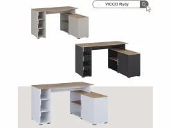 Escritorio de esquina /artesano 135x110x75.5 rudy^Vicco
