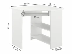 Vicco Escritorio de esquina 83x76x77 odin Blanco Hot