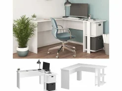 Vicco Escritorio Rinconero|Escritorio Tradicional|Escritorio de esquina 140x140x75 nikita