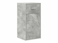 Clicnbuy Escritorio de Esquina con cajón Concreto 102 x 50 x 75 cm Gris