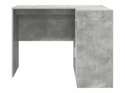 Clicnbuy Escritorio de Esquina con cajón Concreto 102 x 50 x 75 cm Gris