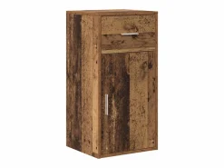 vidaxl Escritorio Rinconero|Escritorio de Esquina con cajón Madera vieja 102 x 88 x 75 cm