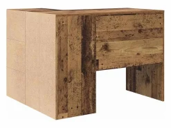 vidaxl Escritorio Rinconero|Escritorio de Esquina con cajón Madera vieja 102 x 88 x 75 cm