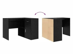 Clicnbuy Escritorio Rinconero|Escritorio de Esquina con cajón Roble 102 x 50 x 75 cm