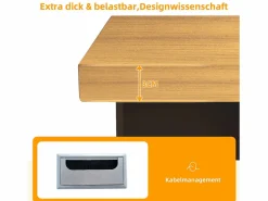 Escritorio Secreter|Escritorio de esquina con caseta para mascotas integrada – 120x50 cm, MDF, flexible, diseño en L o lineal, y roble (120x50x72 cm)