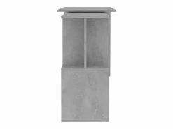 Escritorio de esquina contrachapada hormigón 200x50x76 cm^Clicnbuy Outlet