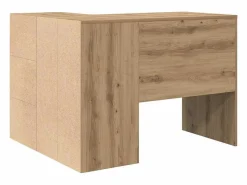 Clicnbuy Escritorio Rinconero|Escritorio de Esquina con cajón Roble artisan 102 x 50 x 75 cm