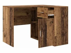 Clicnbuy Escritorio Rinconero|Escritorio de Esquina con cajón Madera vieja 102 x 50 x 75 cm