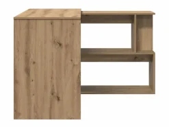 Clicnbuy Escritorio de esquina madera contrachapada 200,5x50x76 cm Marru00f3n Best
