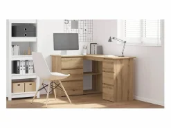 Clicnbuy Escritorio Rinconero|Escritorio de esquina madera contrachapada 145x100x76 cm