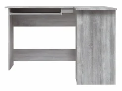 Clicnbuy Escritorio de esquina madera contrachapada 120x140x75 cm Gris Best