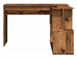 Clicnbuy Escritorio de esquina madera contrachapada madera envejecida Marru00f3n Best