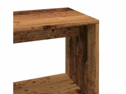 Clicnbuy Escritorio de esquina madera contrachapada madera envejecida Marru00f3n Best