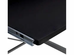 Clicnbuy Escritorio de esquina madera contrachapada 132x112x99cm Negro Hot